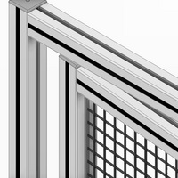 61-030-1 MODULAR SOLUTIONS PVC COVER PROFILE<br>45 SERIES, SHALLOW, BLACK, 2M